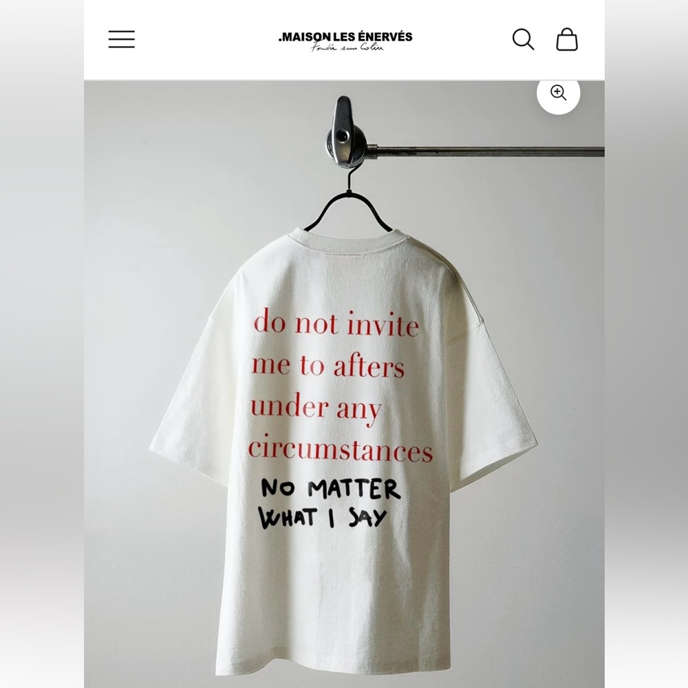 Maison’s limited edition Legendary Afters T-Shirt. Be bold, be iconic.